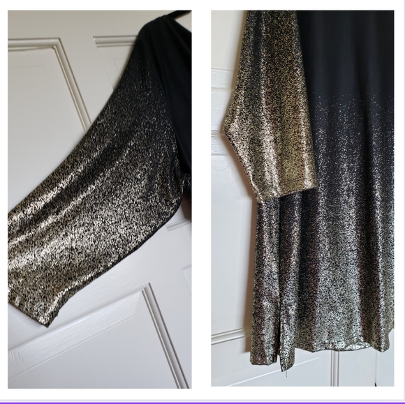 🔥NWT / AVENUE / TOP / BLACK & GOLD / 26/28W - Picture 3 of 10